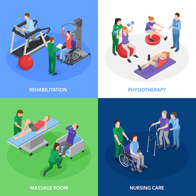 Physiotherapy rehabilitation 4 isometric compostiion with nursing care ...