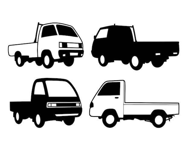 Premium Vector | Pick up car transportation vehicle illustration