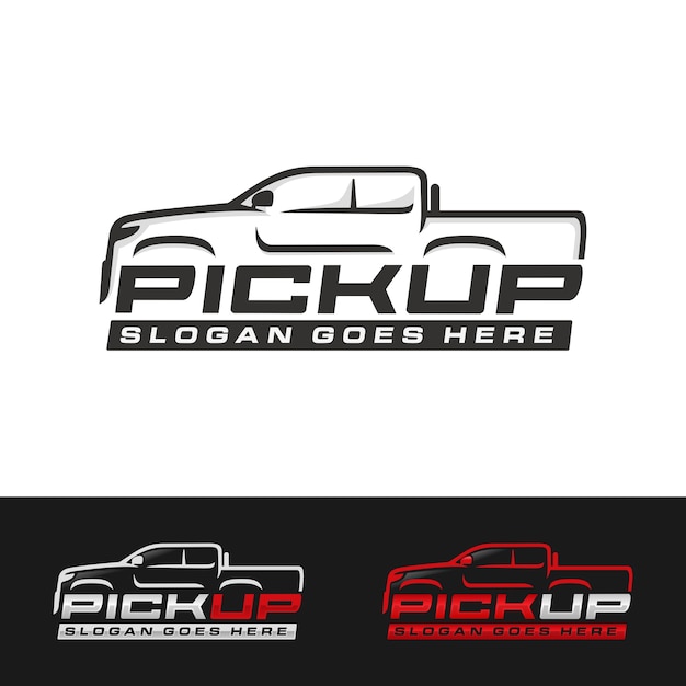 Premium Vector | Pick up truck, truck logo template
