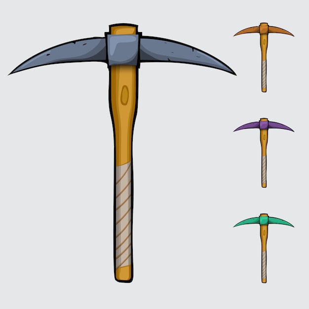 Premium Vector | Pickaxe cartoon isolated