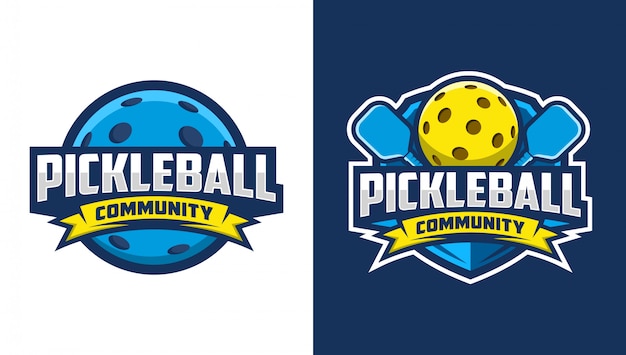 Pickleball community logo Premium Vector