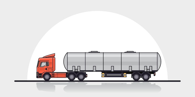 Premium Vector | Picture of modern european cargo truck trailer, side ...