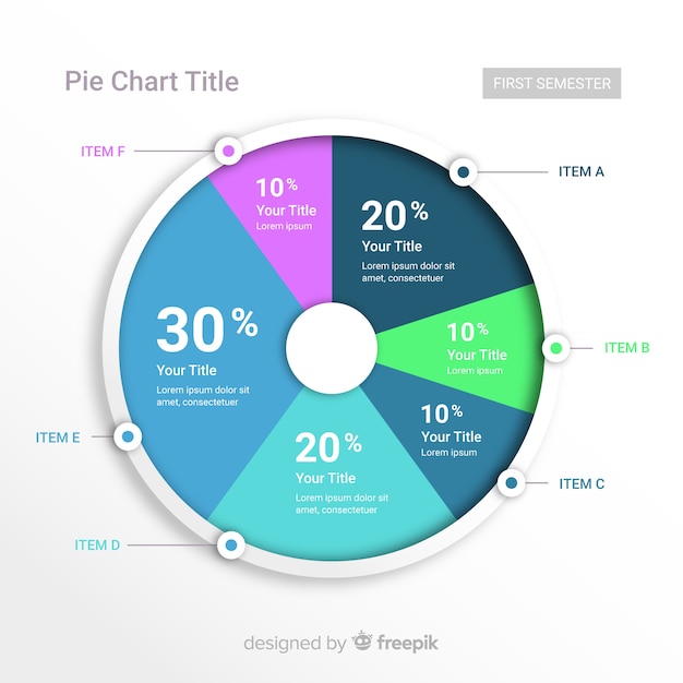 Pie Chart Infographic Free Vector