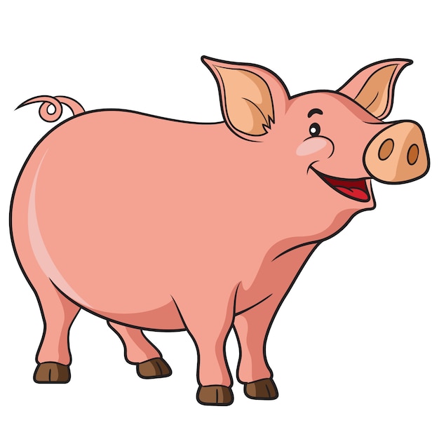 Premium Vector | Pig cartoon