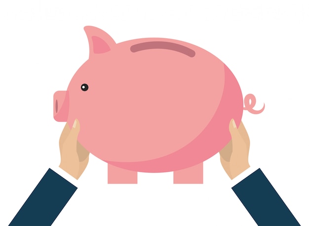 Piggy bank cartoon | Premium Vector