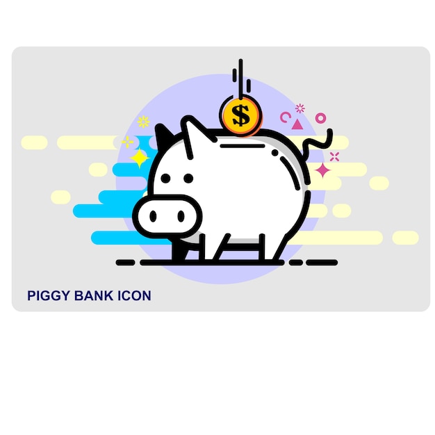 Piggy bank icon | Premium Vector