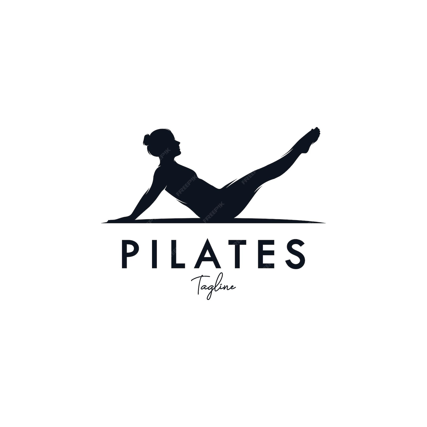 Premium Vector | Pilates yoga logo identity design