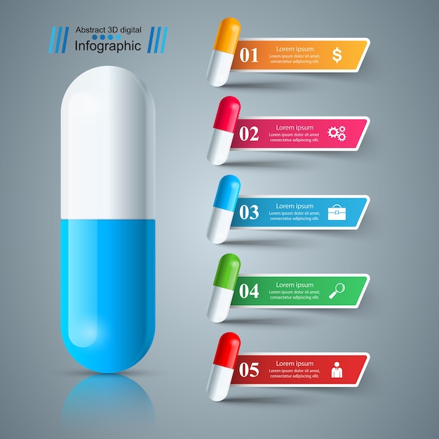 Premium Vector Pill Tablet Medicine Icon Health Business Infographic