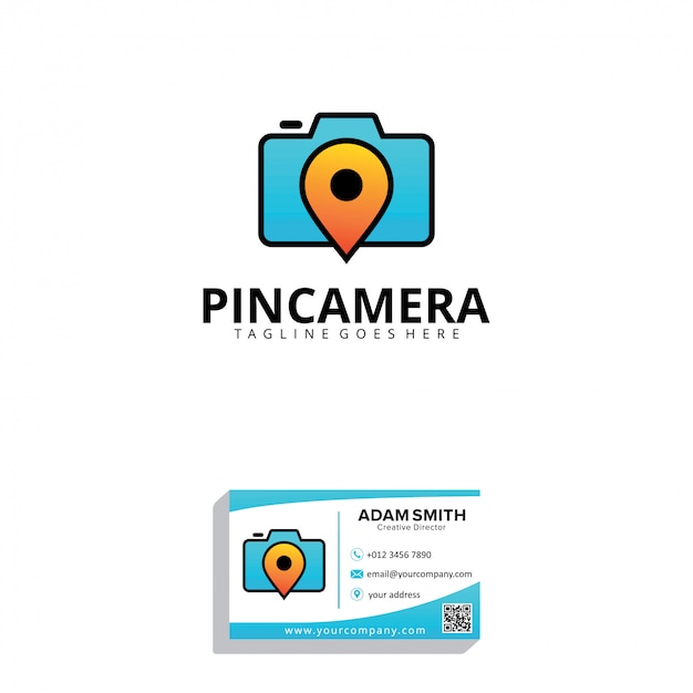 Download Free Pin Camera Logo Template Premium Vector Use our free logo maker to create a logo and build your brand. Put your logo on business cards, promotional products, or your website for brand visibility.