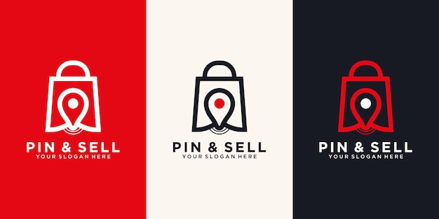 Premium Vector Pin Sell Icon Logo Design Template Premium Vector Pin Sell Icon Logo Design Template