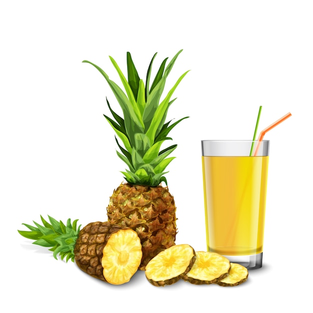 Premium Vector Pineapple Juice Glass 1135