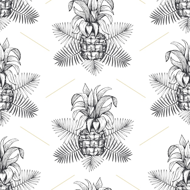 Premium Vector Pineapple Seamless Pattern 8053