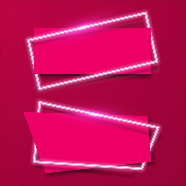 Premium Vector Pink Abstract Banner Design