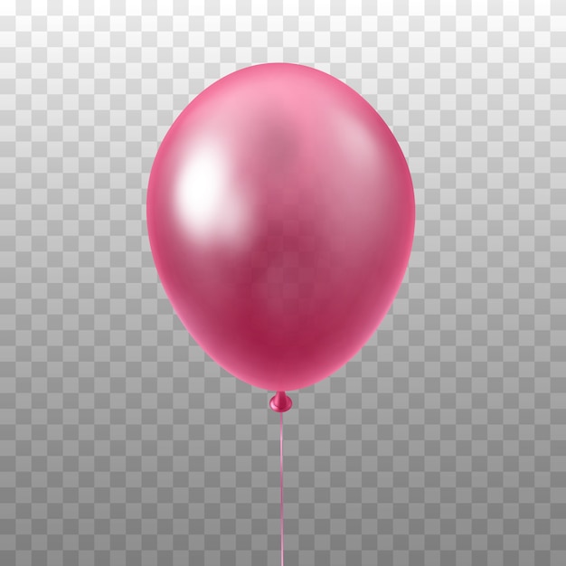 Premium Vector Pink Balloon Isolated On Transparent