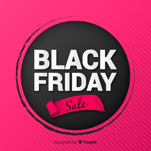 Free Vector Pink black friday sale background