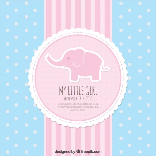 Free Vector Pink And Blue Baby Shower Card