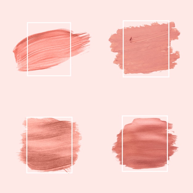 Free Vector | Pink brush strokes collection