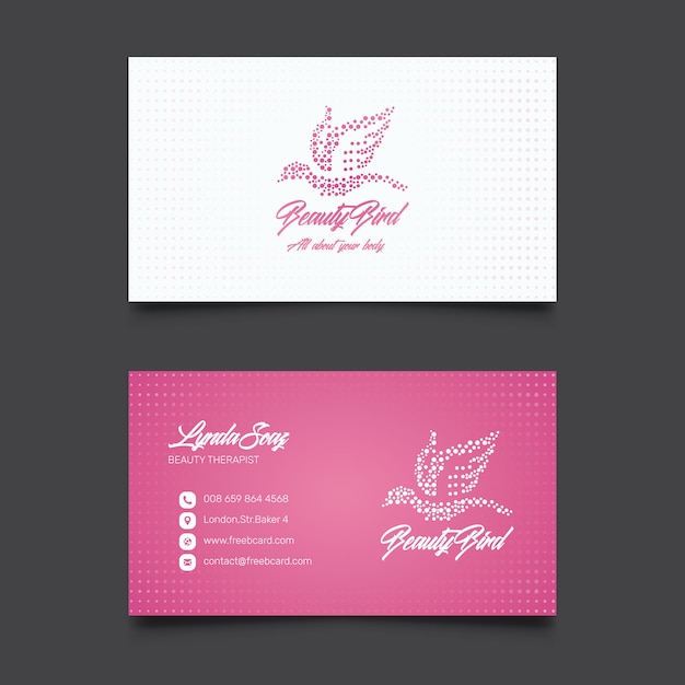 Download Free Pink Business Card For Beauty Salon Free Vector Use our free logo maker to create a logo and build your brand. Put your logo on business cards, promotional products, or your website for brand visibility.