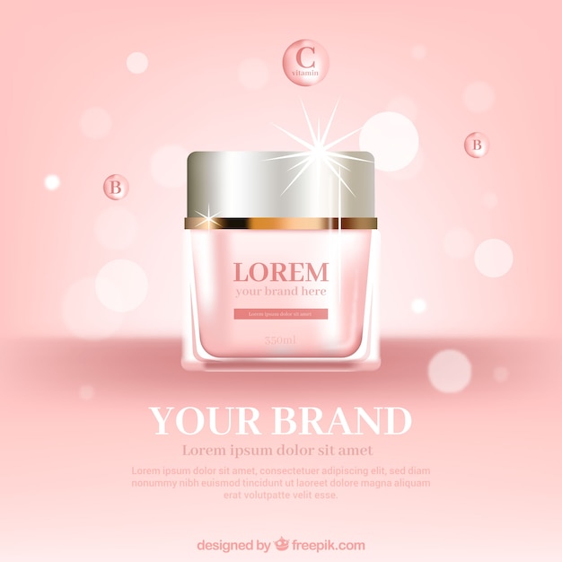Pink cosmetic packaging