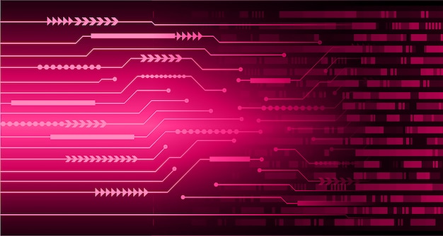 Premium Vector | Pink cyber circuit future technology concept background