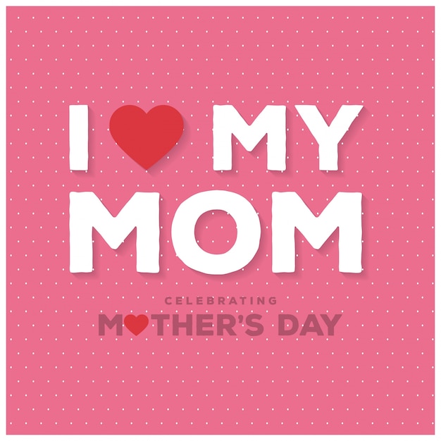 Pink dotted mother\'s day lettering\
illustration