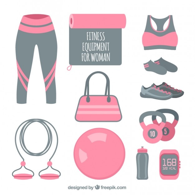 Pink fitness equipment for wonan