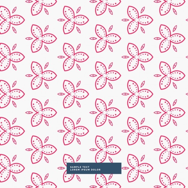 Free Vector | Pink floral pattern on a white background