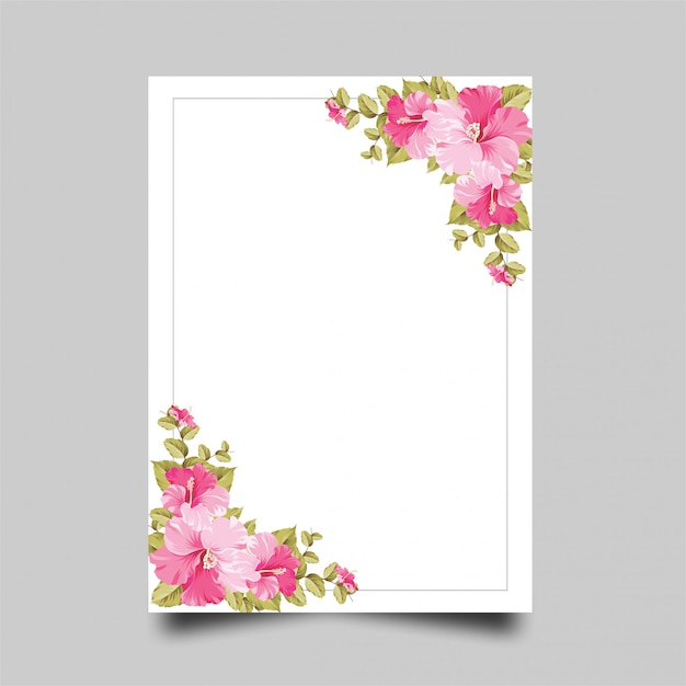 Premium Vector | Pink flower frame