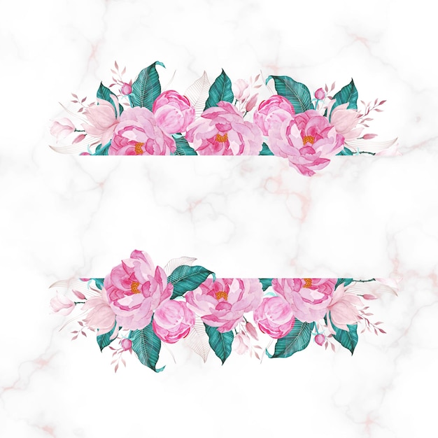 Free Vector Pink Flower With Copy Space On Marble