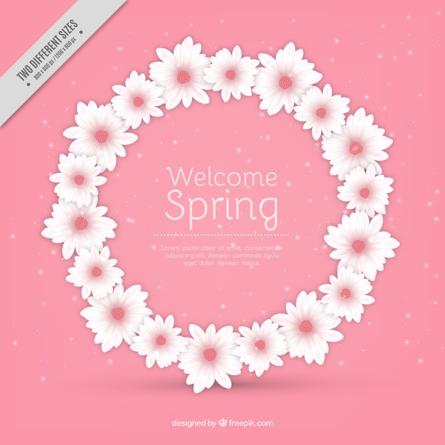 Free Vector | Pink flowers background