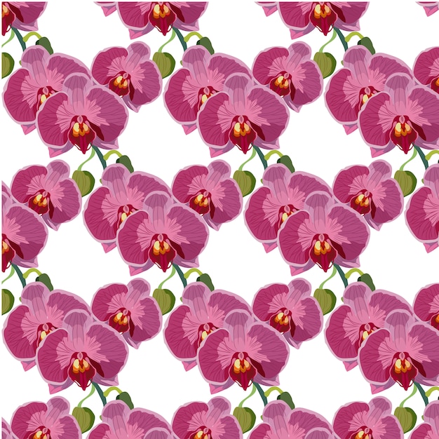 Pink flowers pattern background