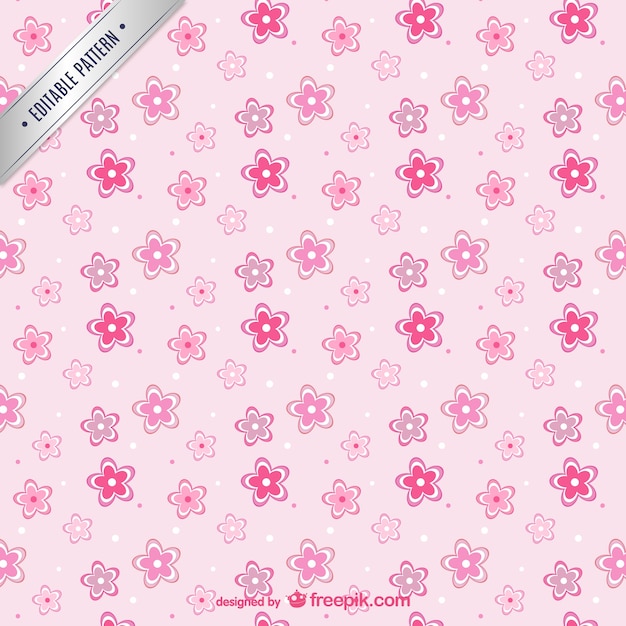 Pink flowers pattern