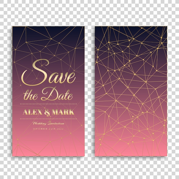 Pink gradient wedding card design | Free Vector
 Gradient Wedding