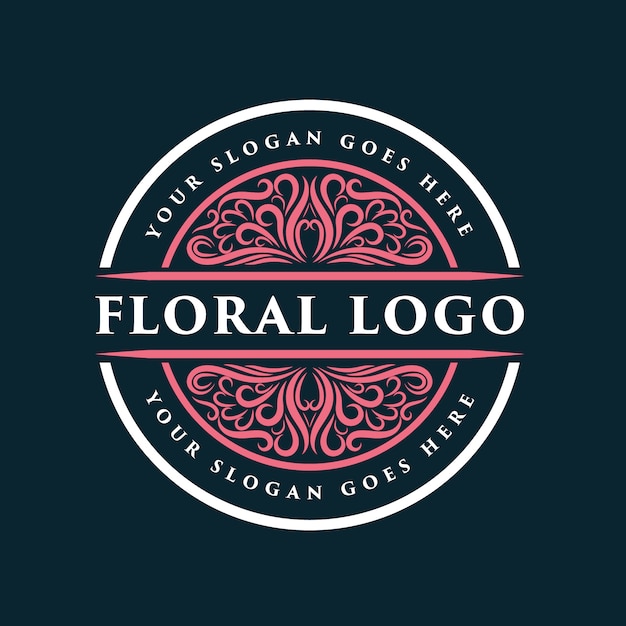 Download Free Pink Hand Drawn Feminine And Floral Logo Badge Suitable For Spa Use our free logo maker to create a logo and build your brand. Put your logo on business cards, promotional products, or your website for brand visibility.