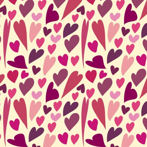 Free Vector | Pink hearts pattern