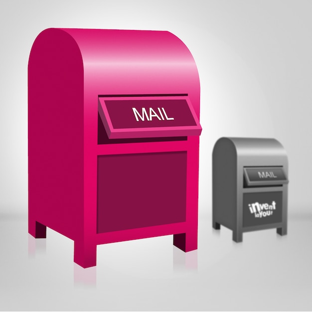Download Pink mail box design | Free Vector