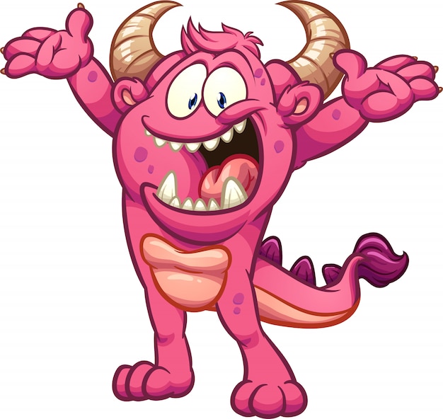 Pink_monster Vector | Premium Download