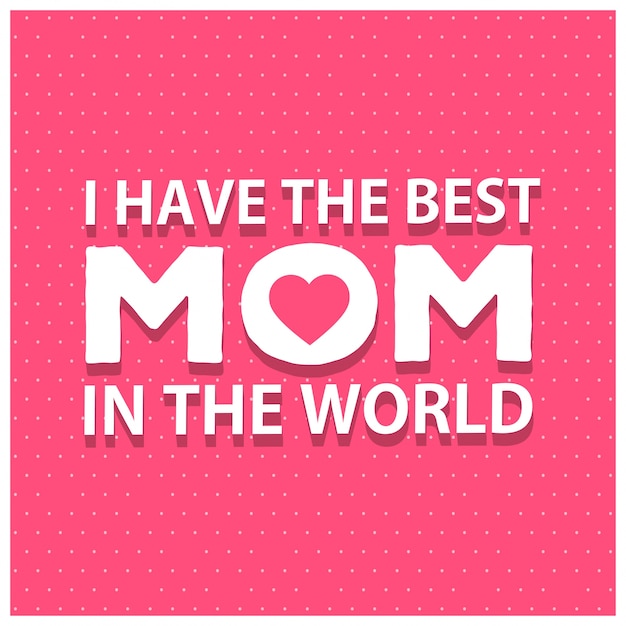 Pink mothers day lettering