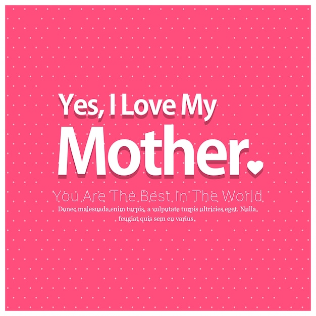 Pink mothers day lettering