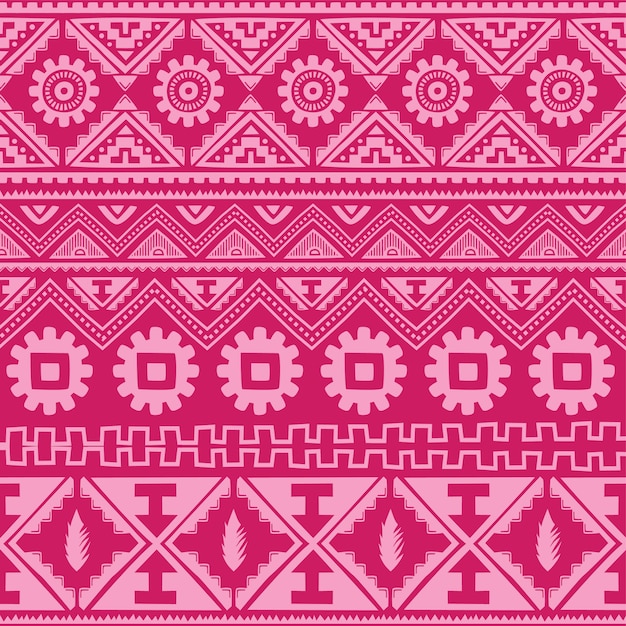 Premium Vector | Pink native american ethnic pattern theme vector art