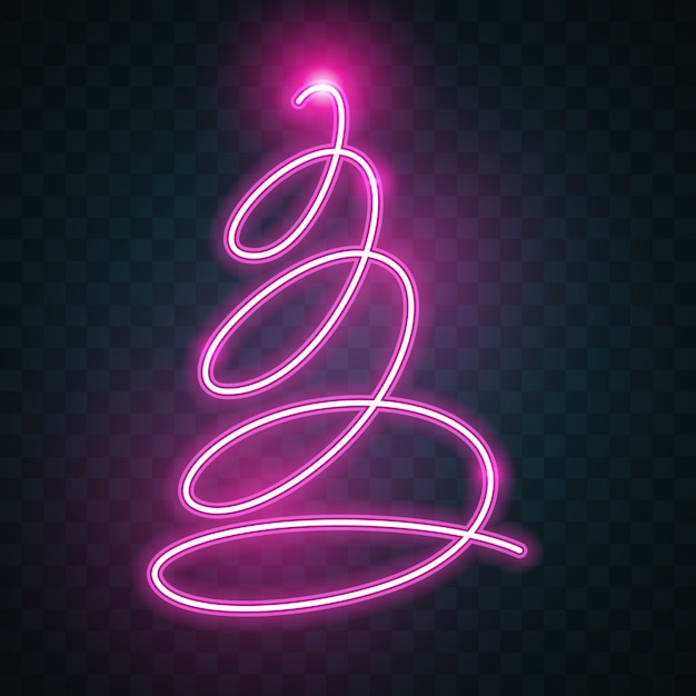 Neon Pink Christmas Tree 