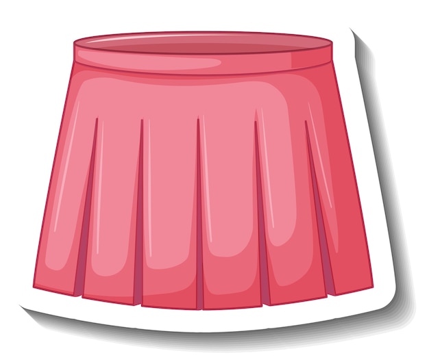 free-vector-pink-pleated-skirt-in-cartoon-style