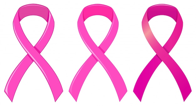 Pink ribbon as medical symbol
