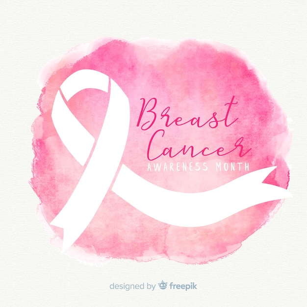 Premium Vector | Pink ribbon of breast cancer awareness in a ...