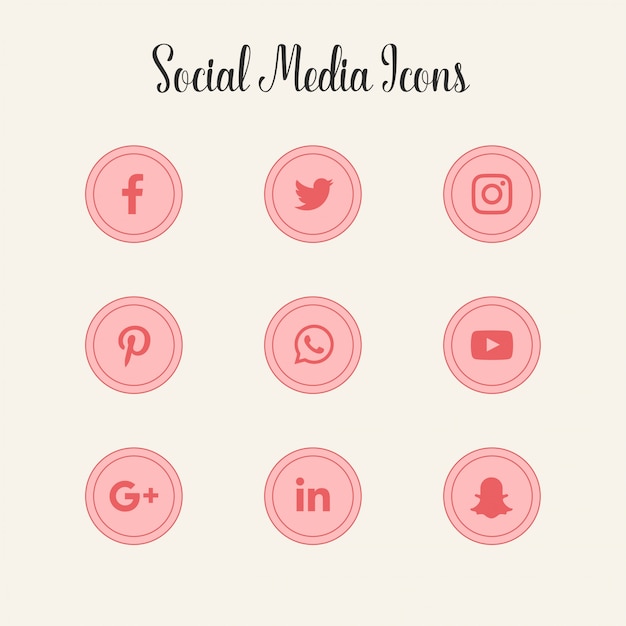 Download Free Free Vector Pink Social Media Icons Logos Use our free logo maker to create a logo and build your brand. Put your logo on business cards, promotional products, or your website for brand visibility.