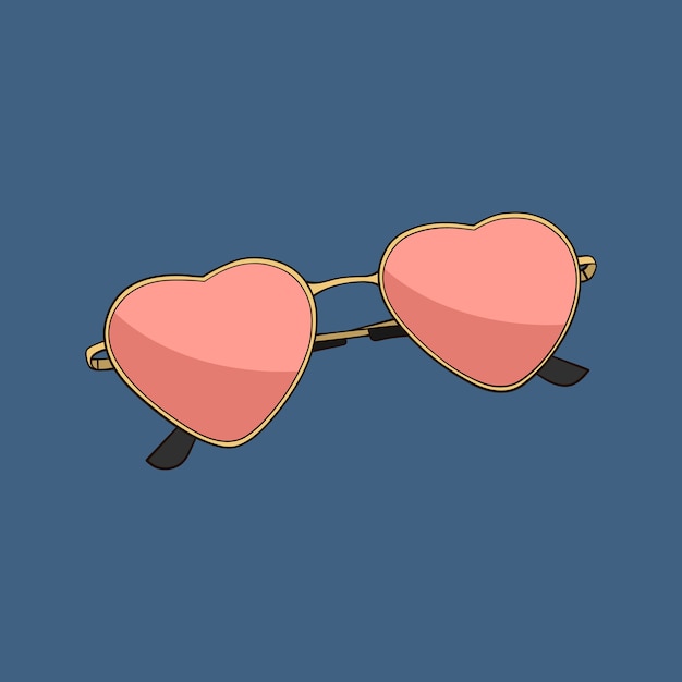 Premium Vector Pink Sunglasses Heart