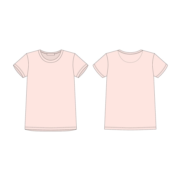 Premium Vector | Pink t-shirt isolated . sportswear, casual urban style.