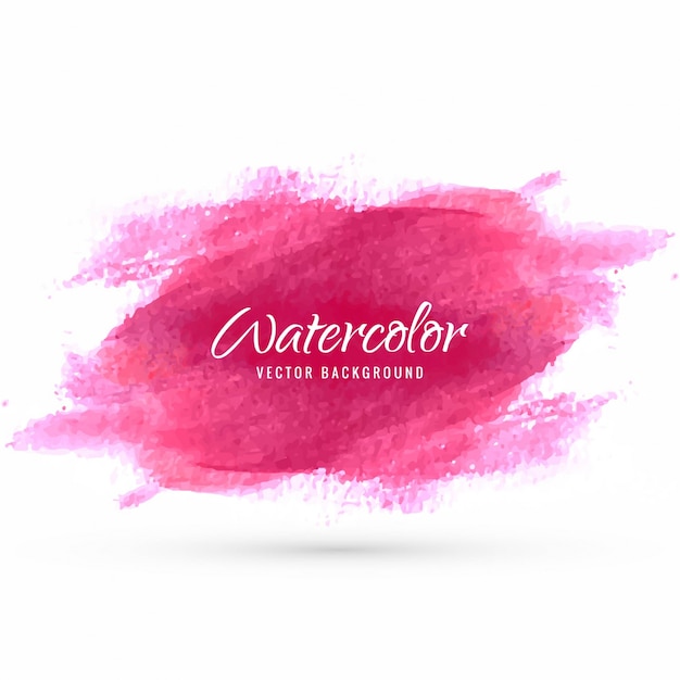 Free Vector Pink Watercolor Design With Brush Strokes Background