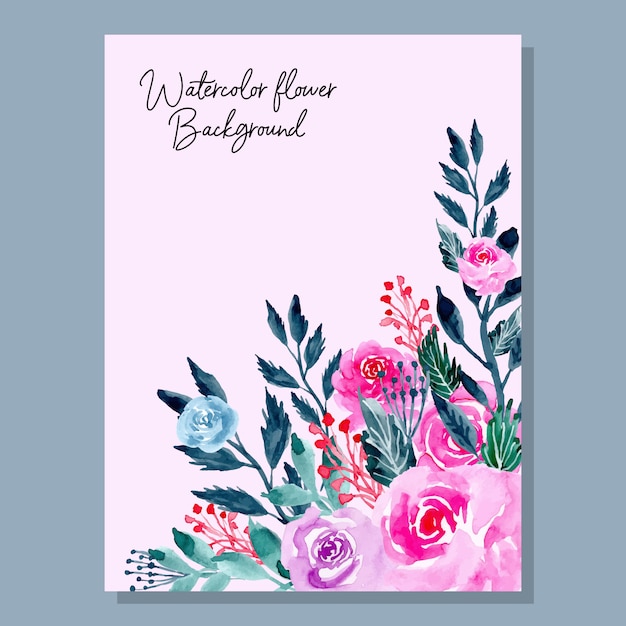 Premium Vector Pink Watercolor Flower Background