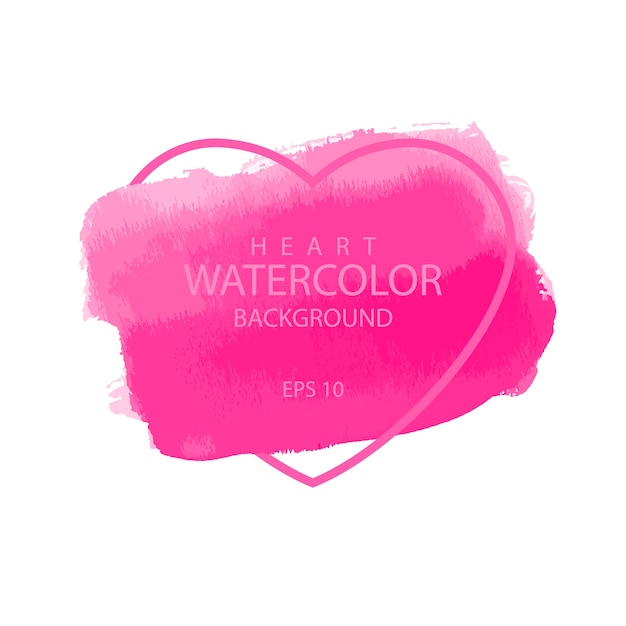 Download Pink watercolor heart background | Premium Vector